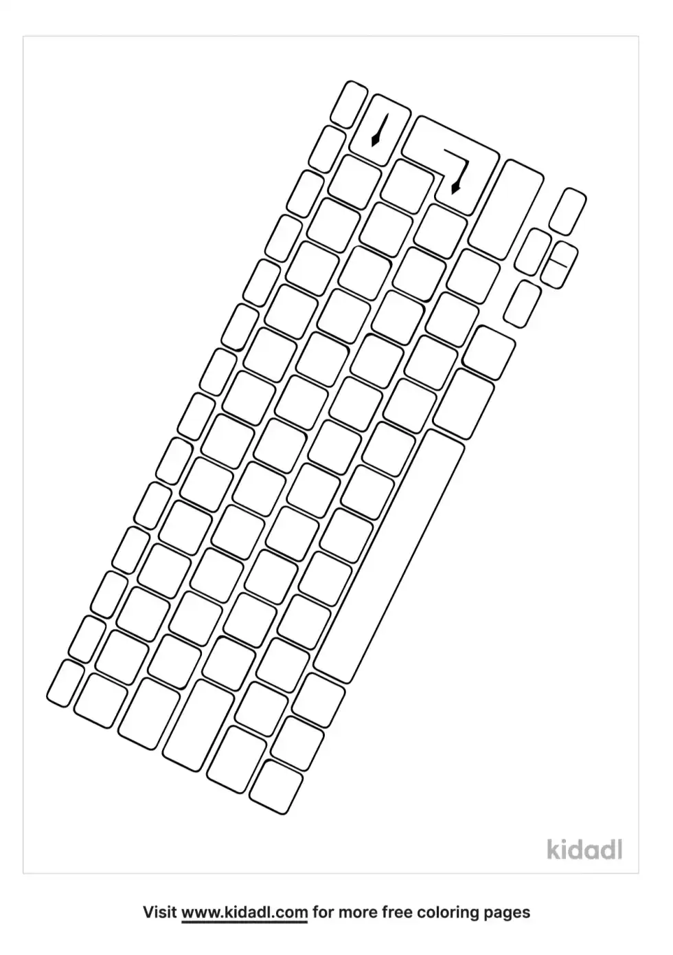 Keyboard Coloring Page