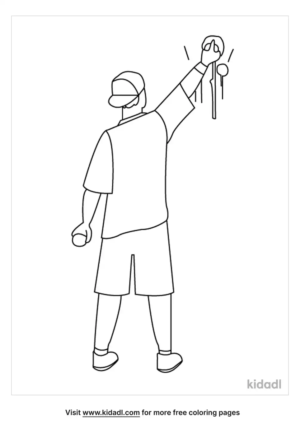 Graffitti Artist Coloring Page