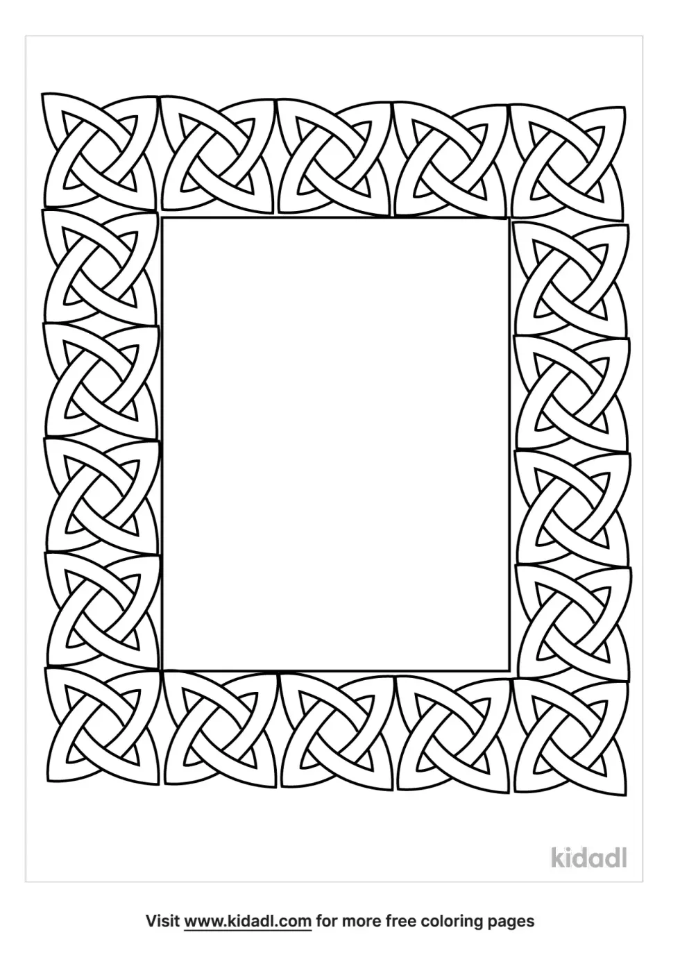 Celtic Mirror Frame Coloring Page