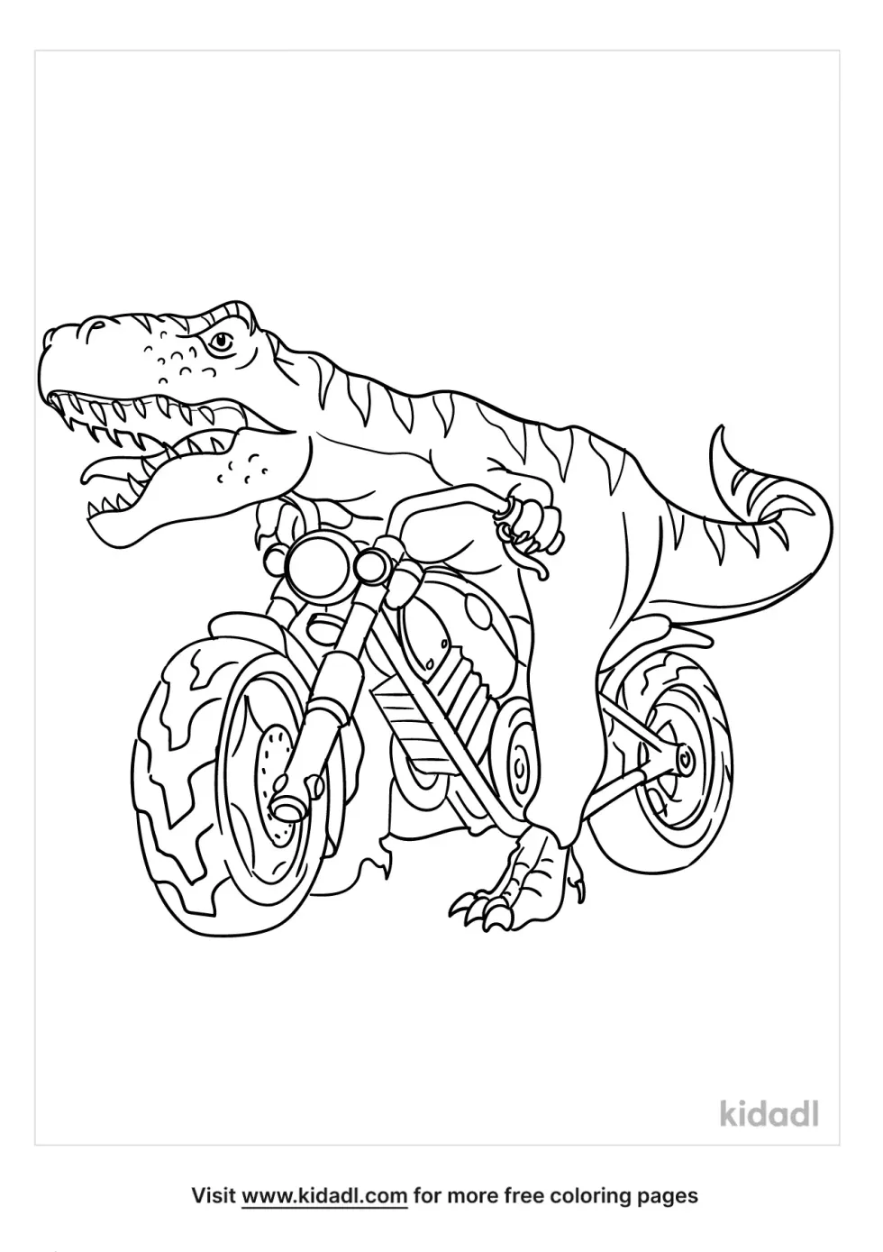 Dinosaurs Riding A Motorcycle