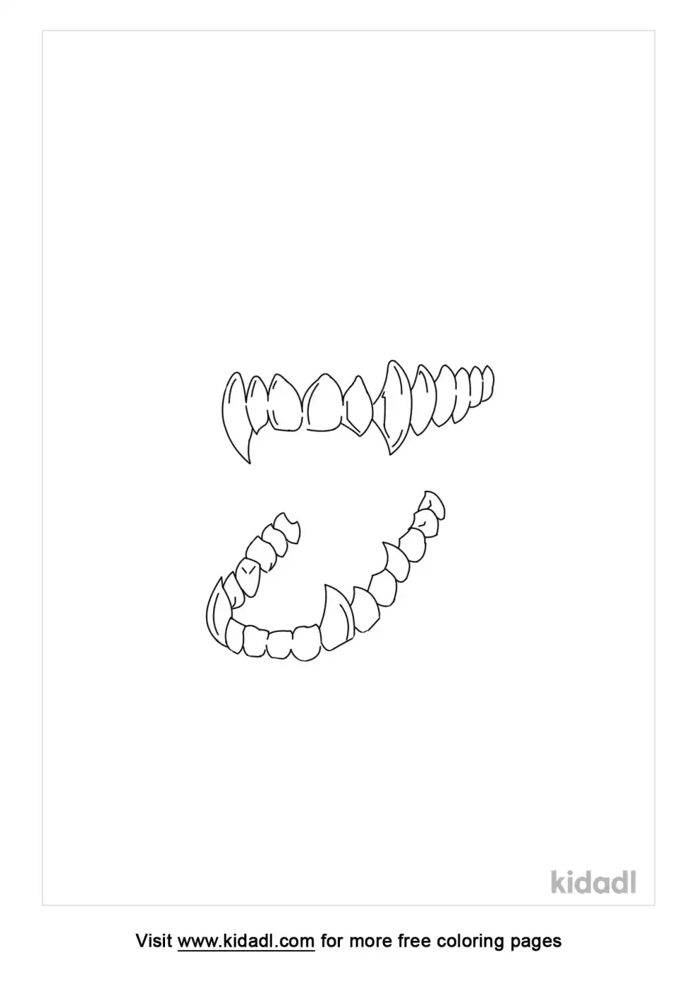 Monster Teeth Coloring Page