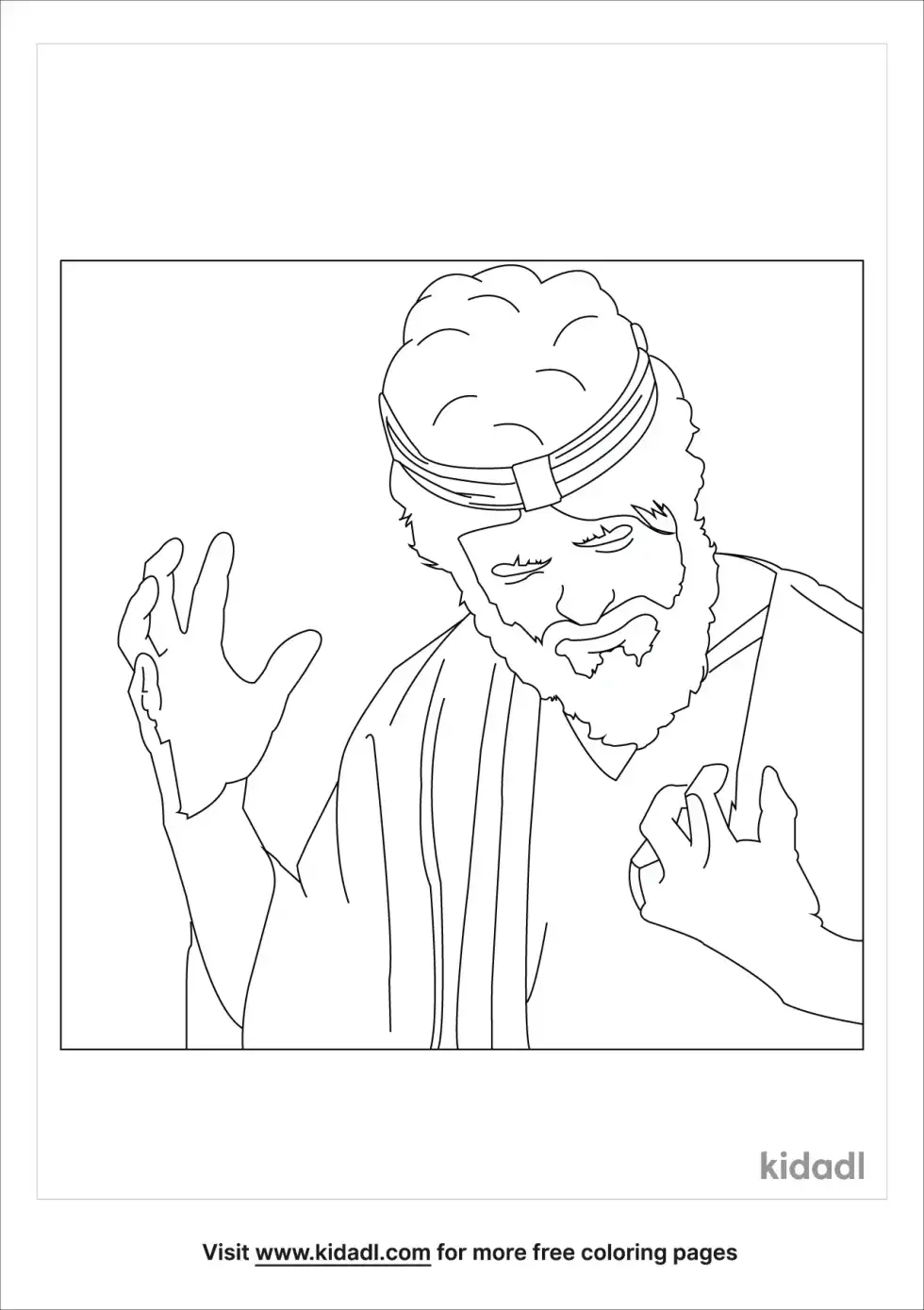 David Praying To God Coloring Page