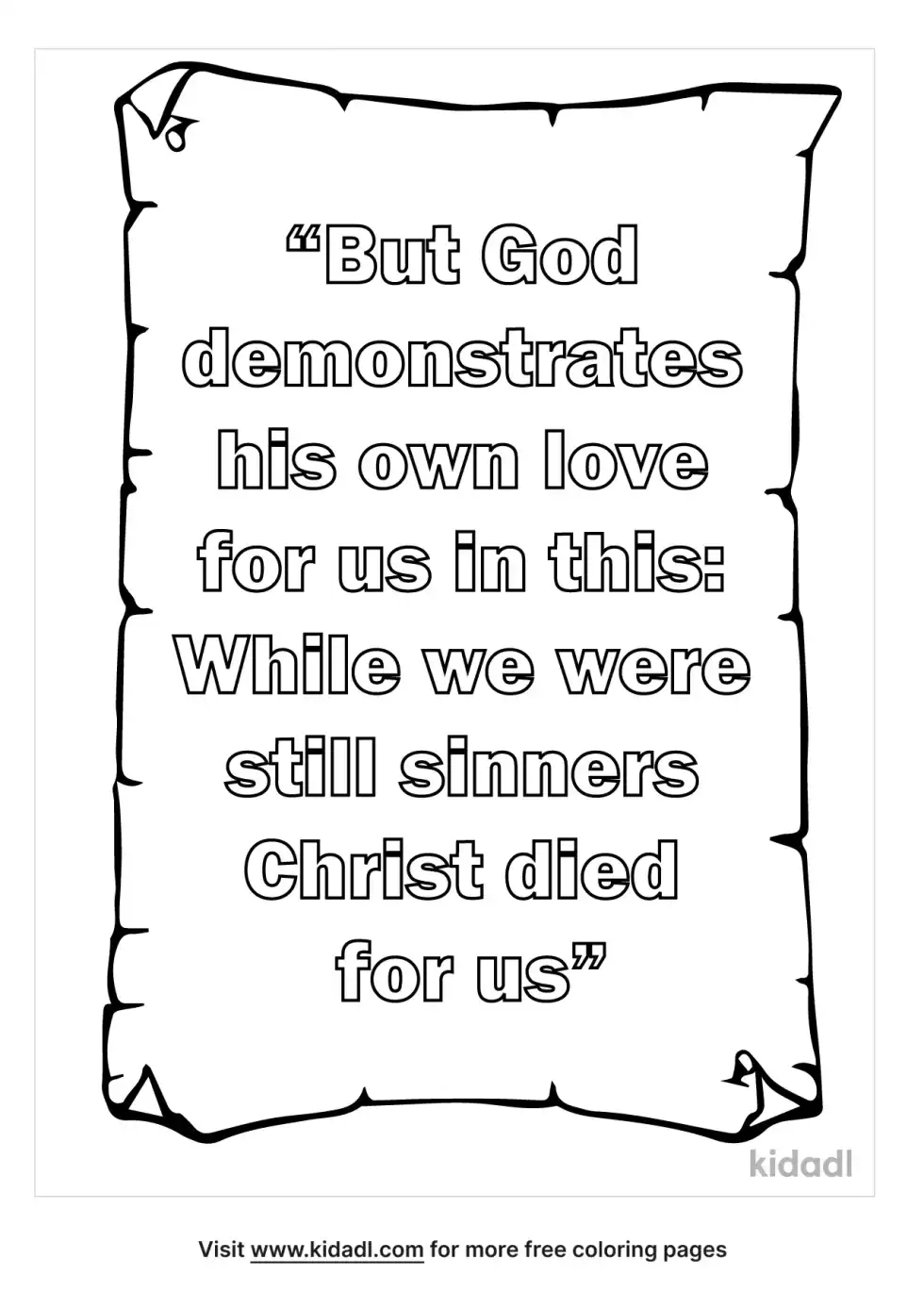 Romans 5:8 Coloring Page