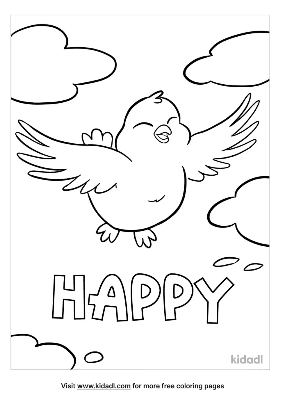 Happy Coloring Page