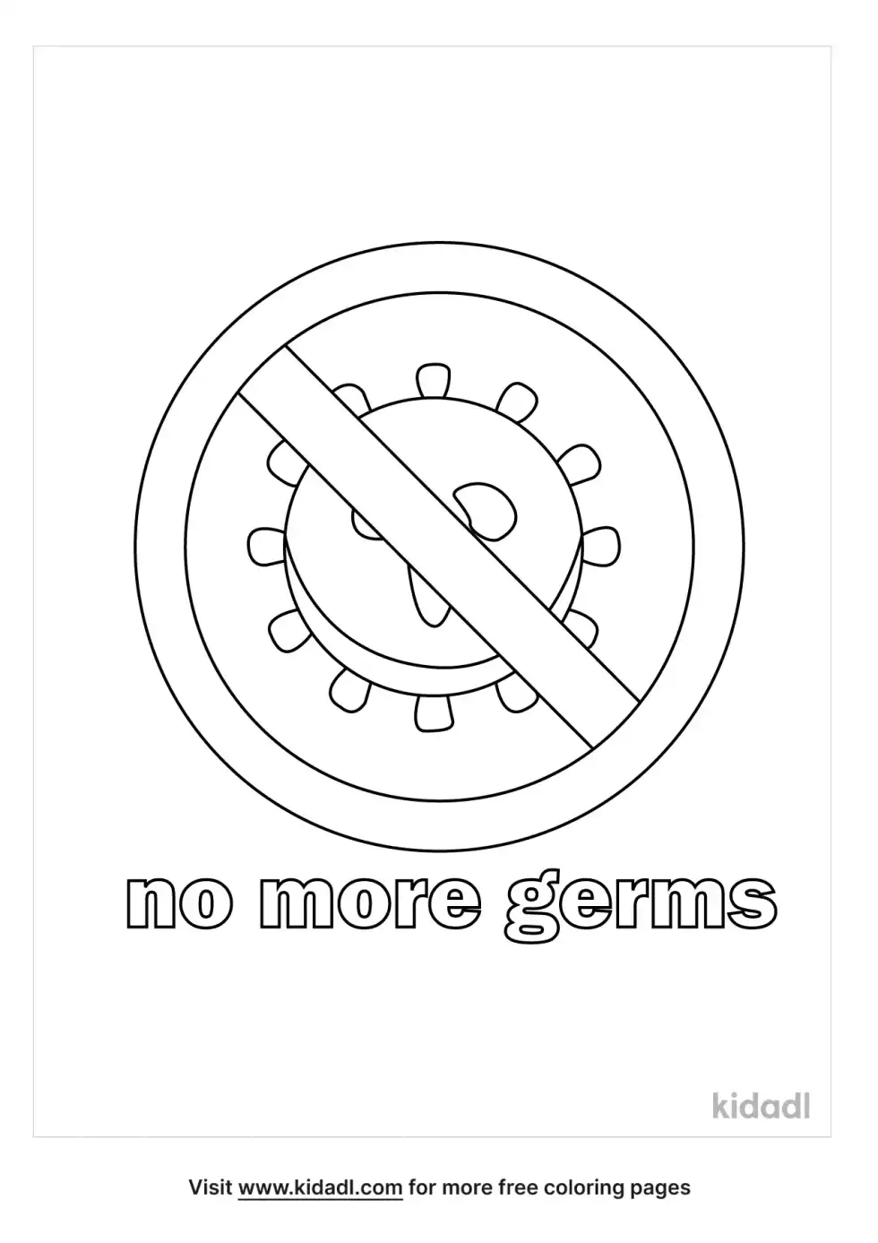 No More Germs Coloring Page