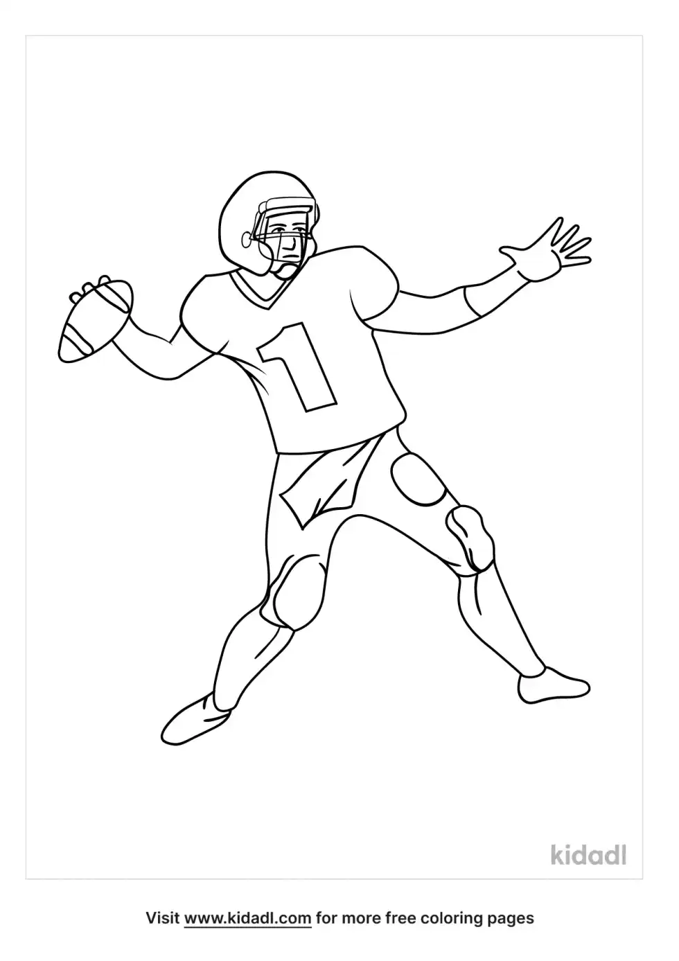 Quarterback Coloring Page