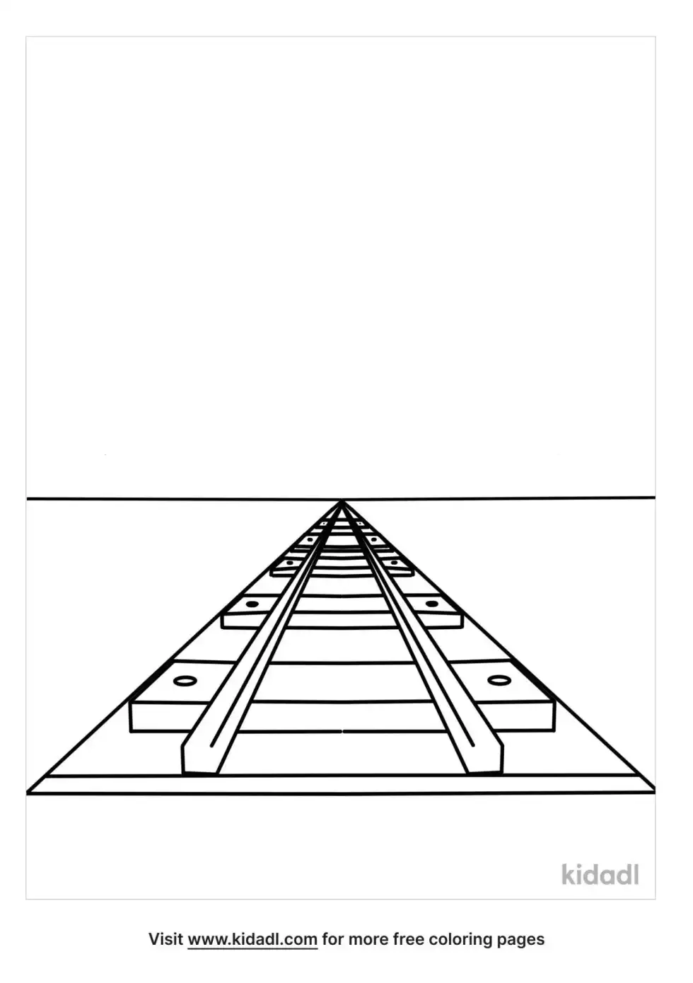 Train Line Coloring Page