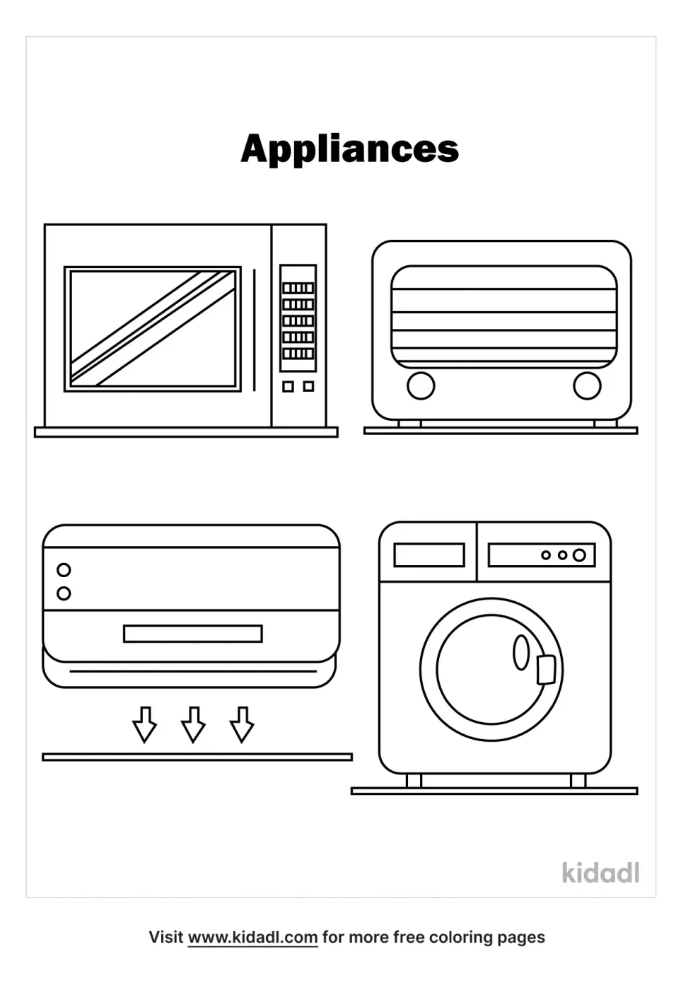 Appliance Coloring Page
