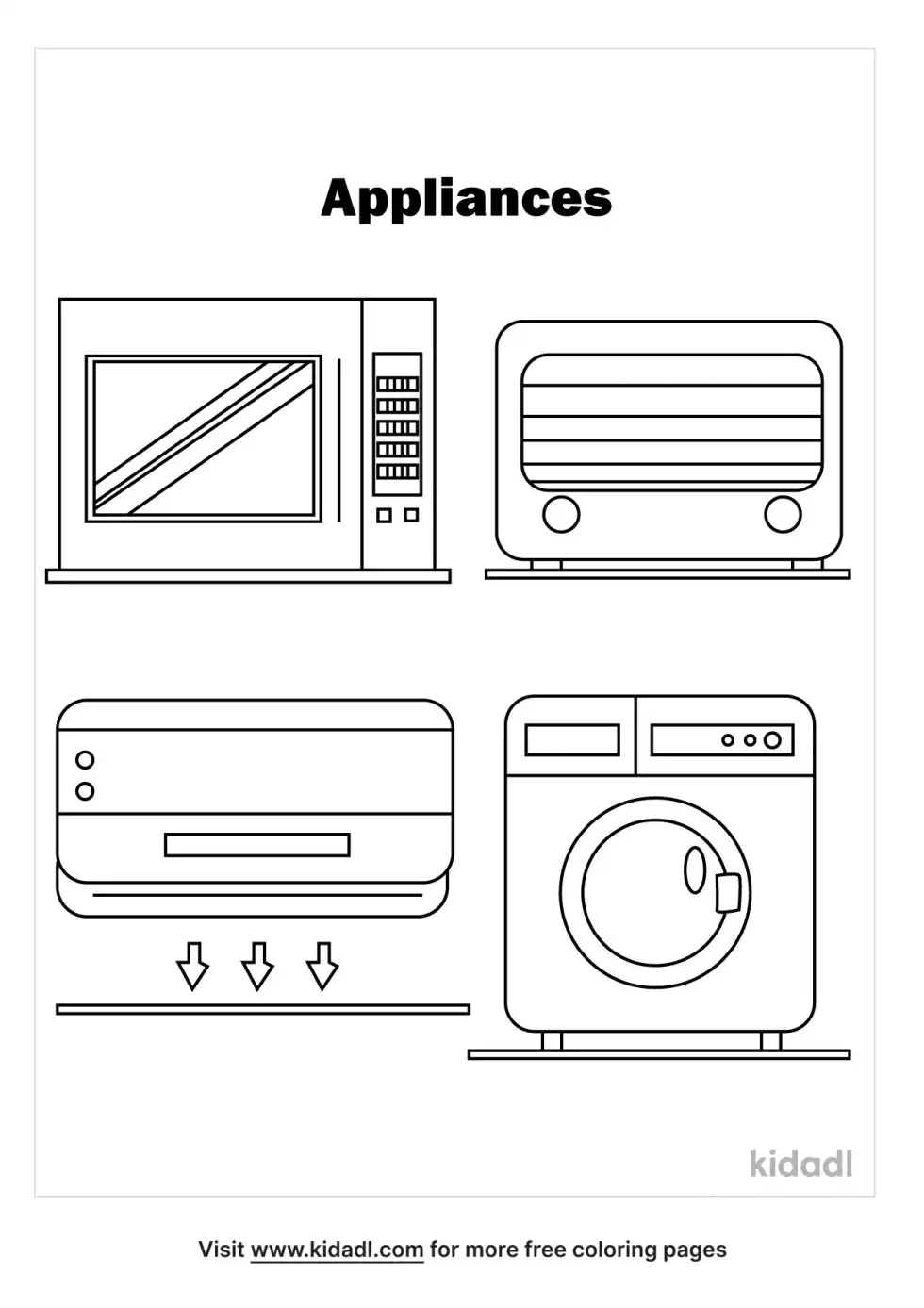 Appliance Coloring Page