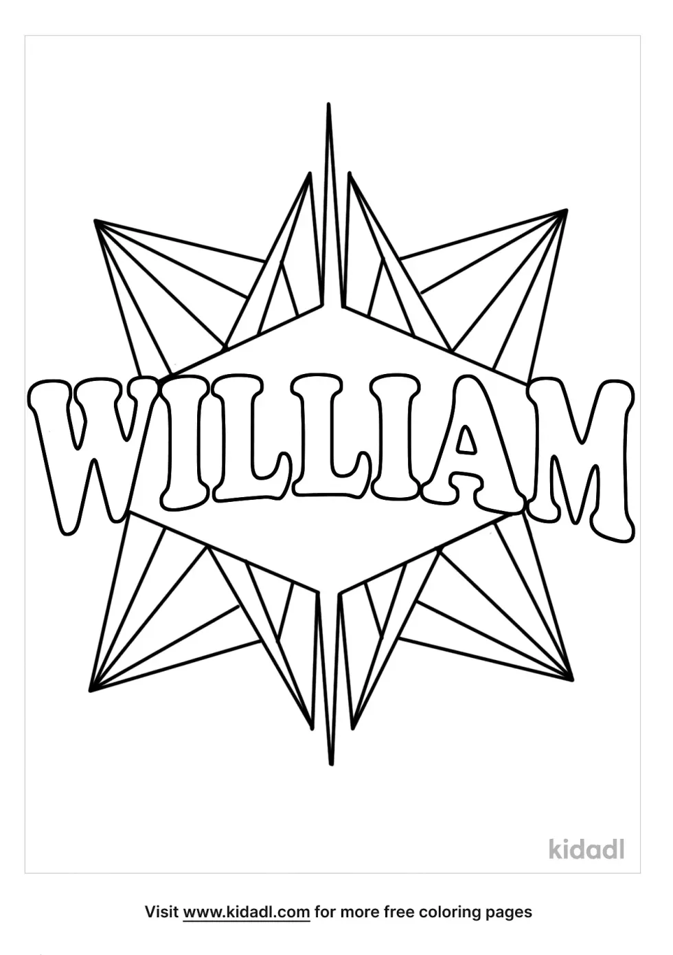 William Name Coloring Page
