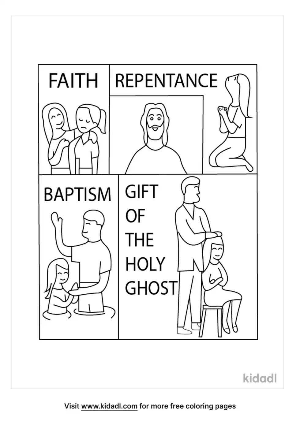 Article Of Faith 4 Coloring Page