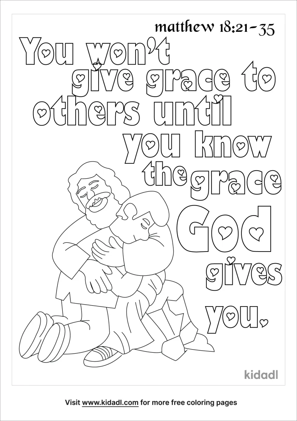 Matthew 18:21-35 Coloring Page