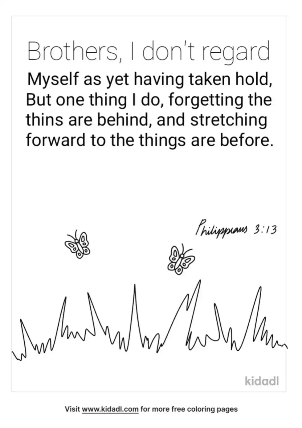 Philippians 3 13 Coloring Page