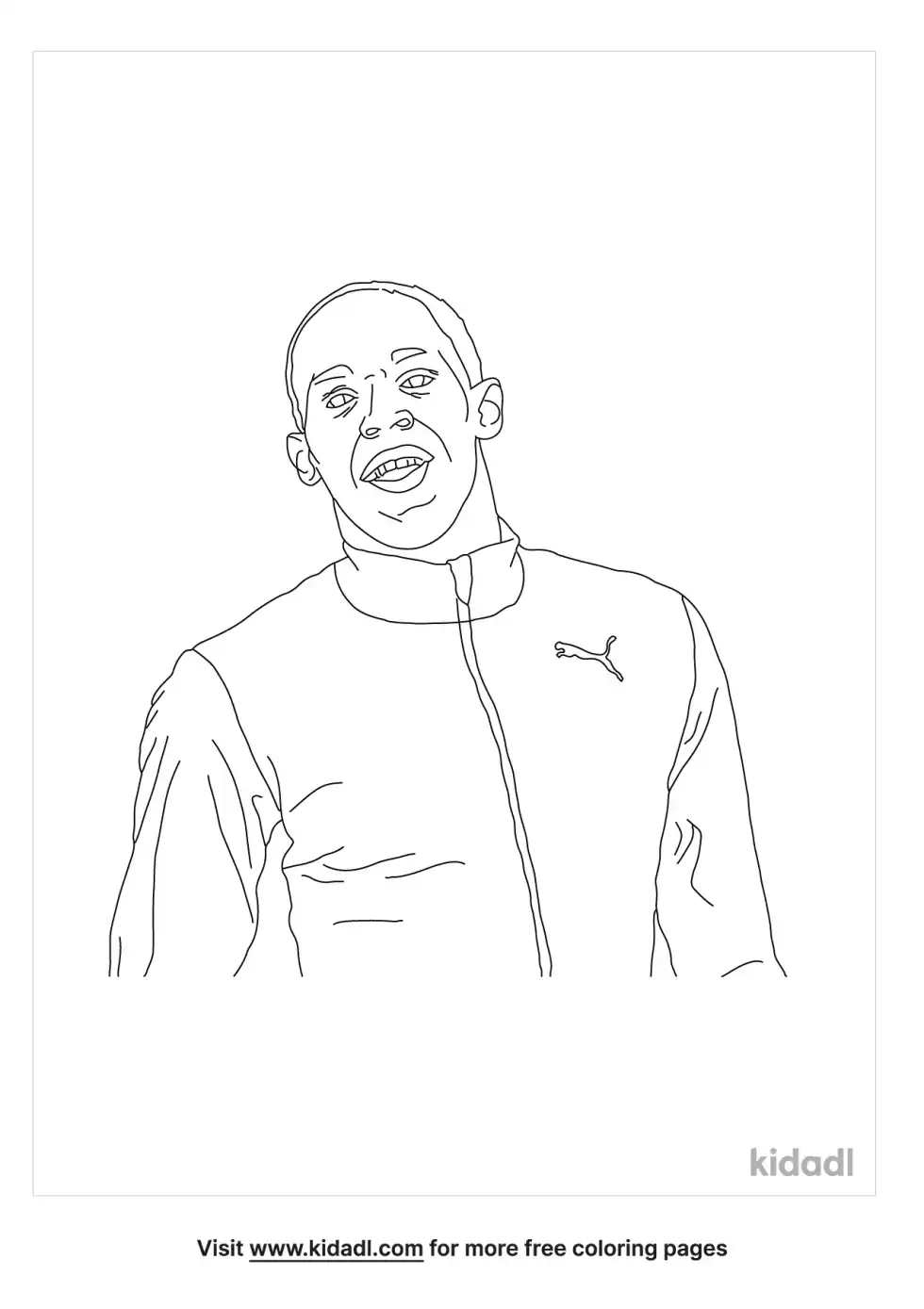 Usain Bolt Coloring Page