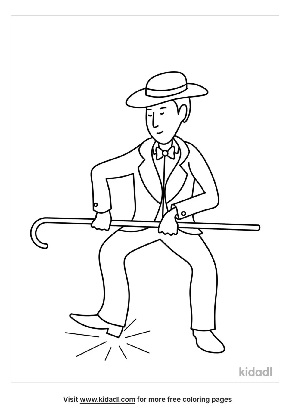 Tap Dancer Coloring Page