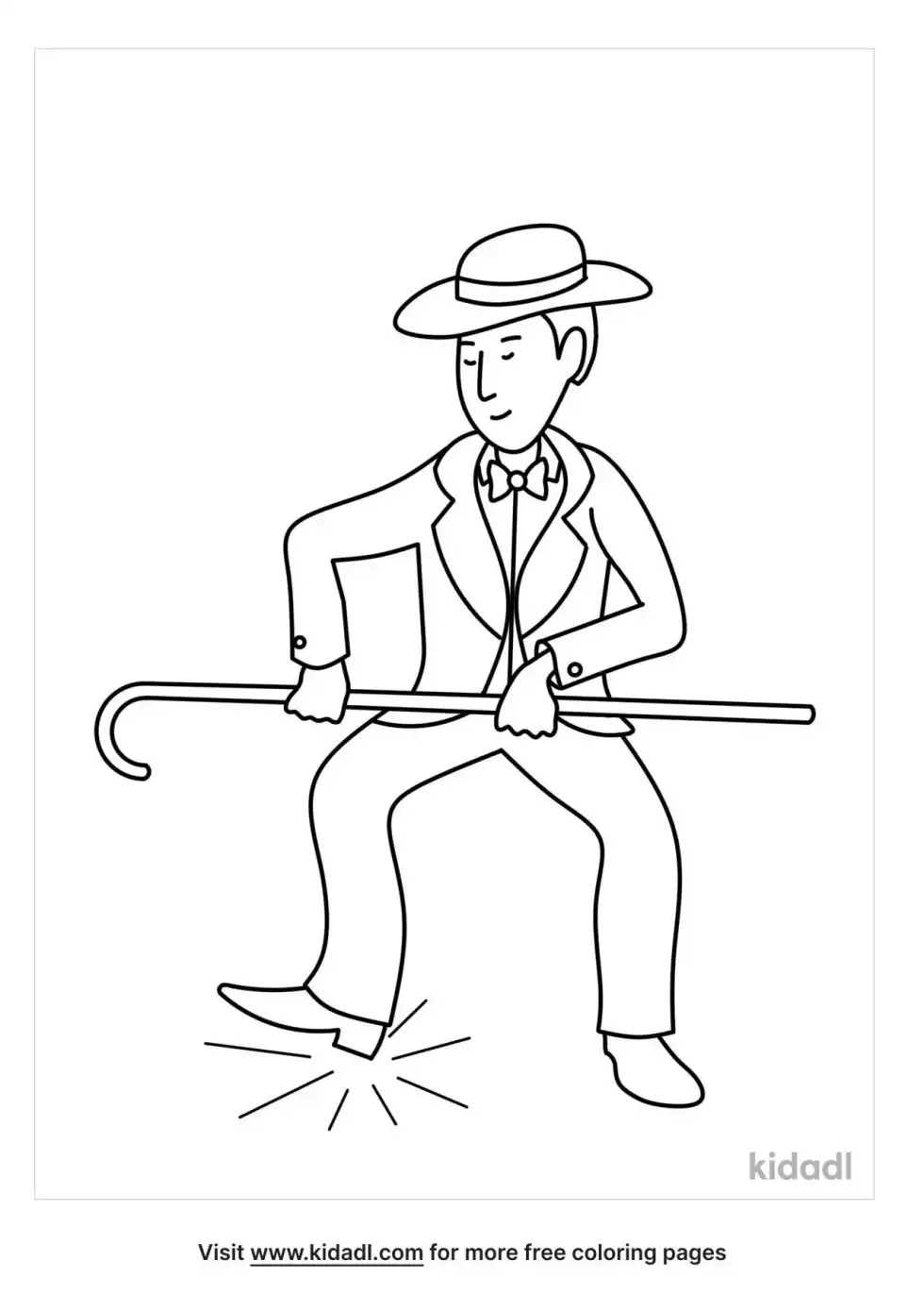 Tap Dancer Coloring Page