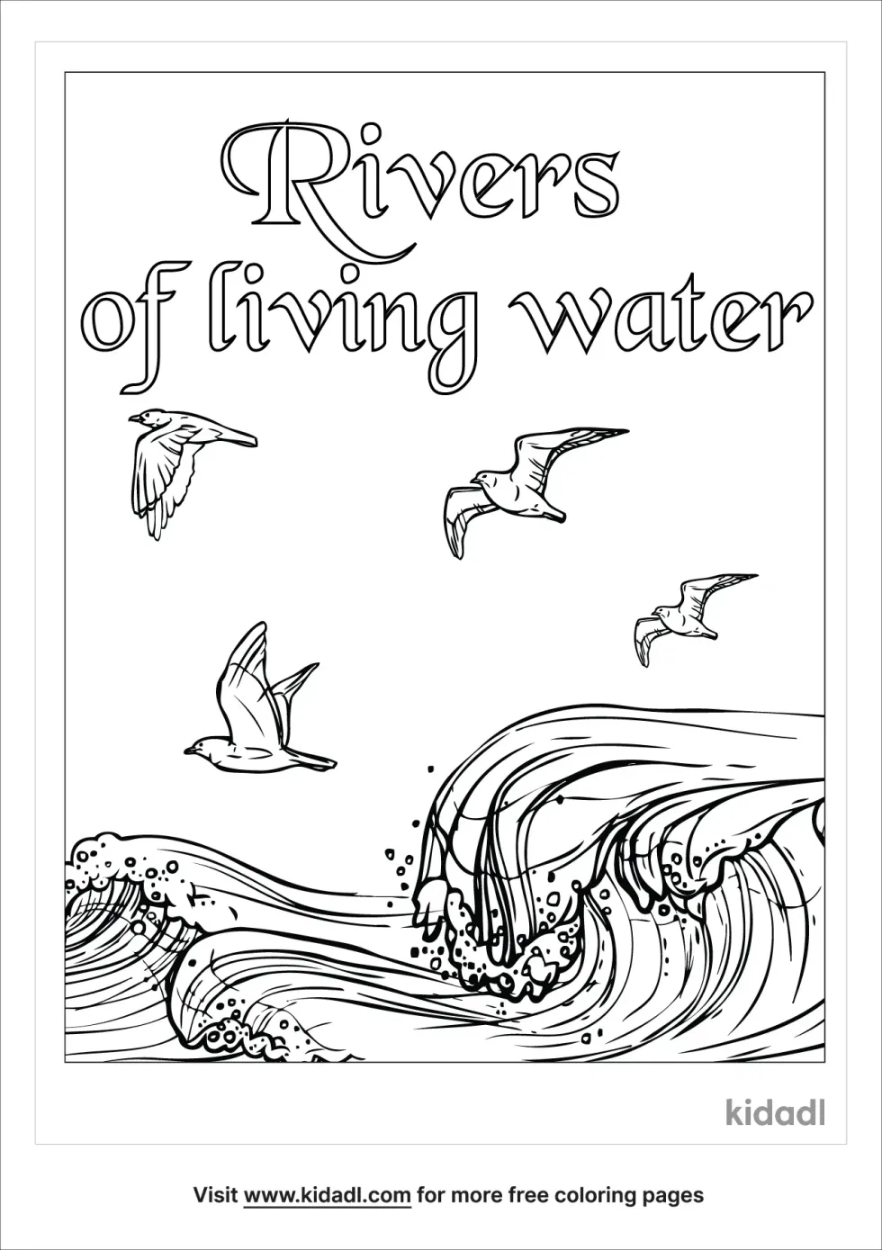 Rivers Of Living Water Coloring Page
