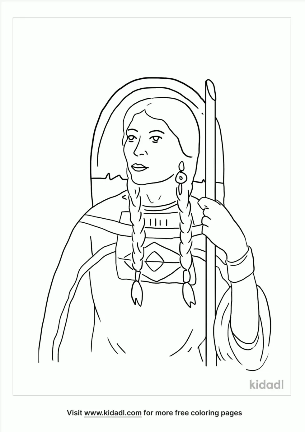 Sacagawea Coloring Page