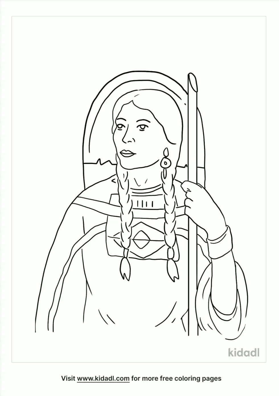 Sacagawea Coloring Page