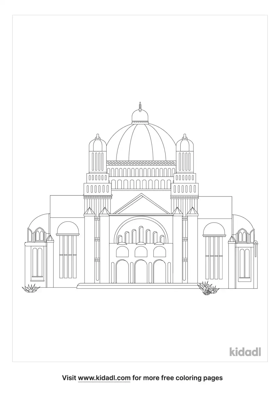 Belgium Landmark Coloring Page