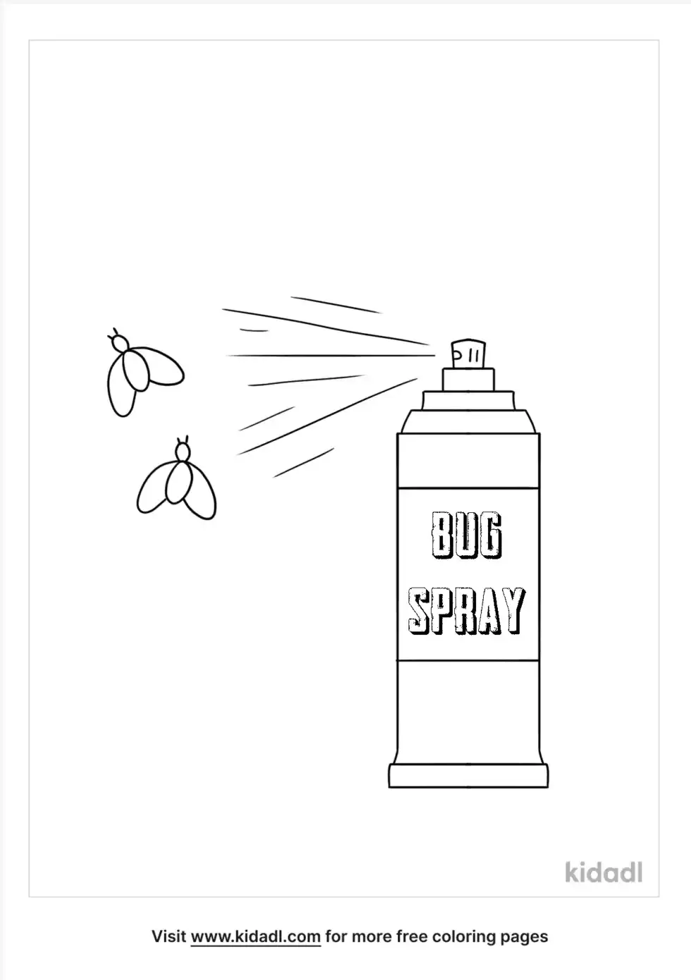 Bug Spray Coloring Page