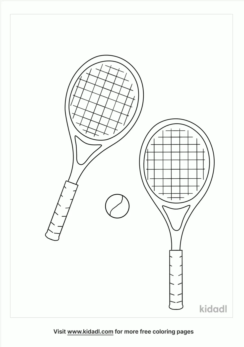 Tennis Coloring Page