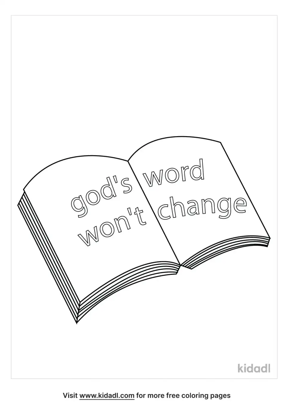 God's Word Won't Change Coloring Page