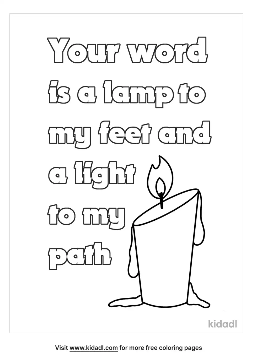 Tehillim 119:105 Coloring Page