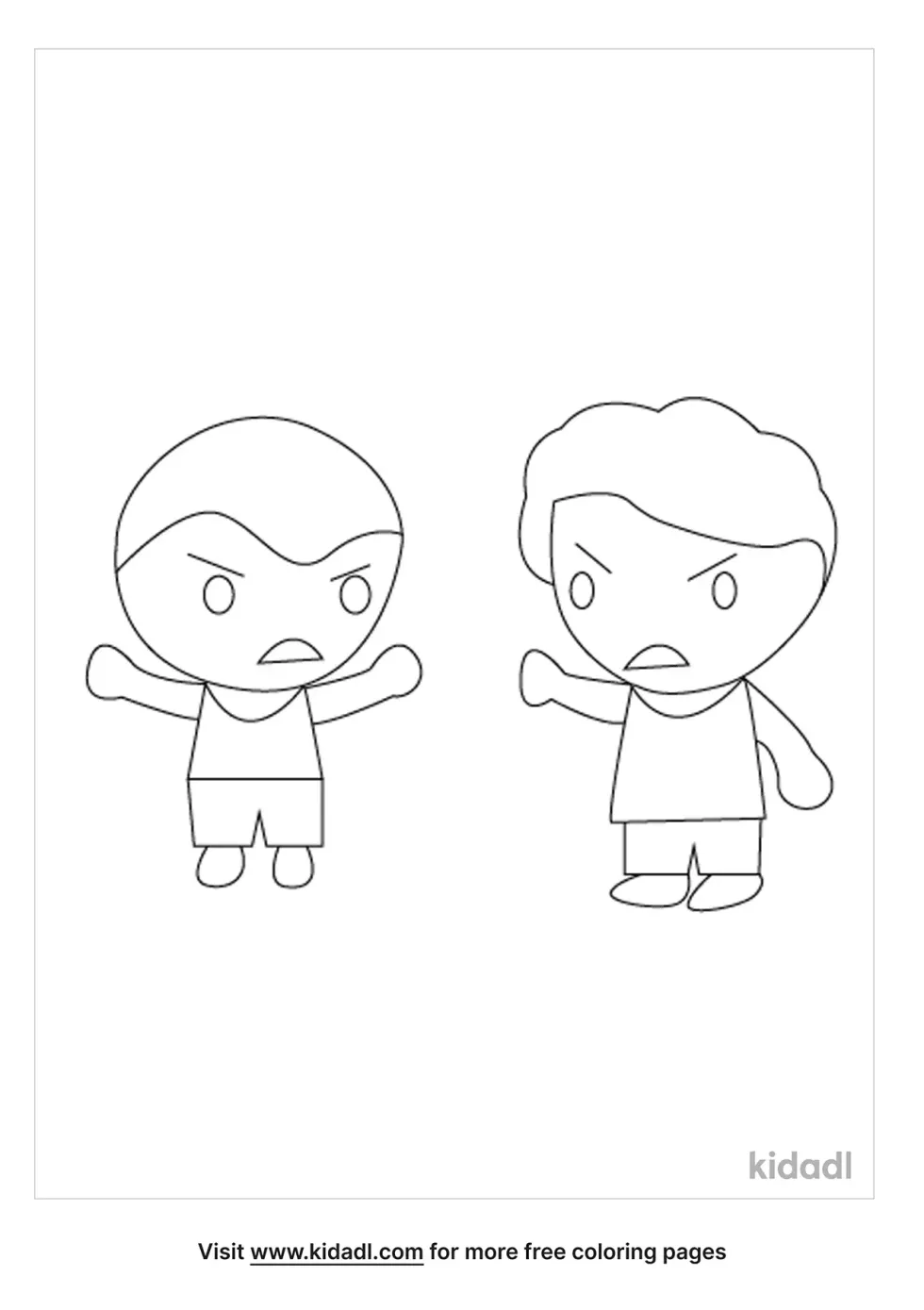 Arguing Coloring Page