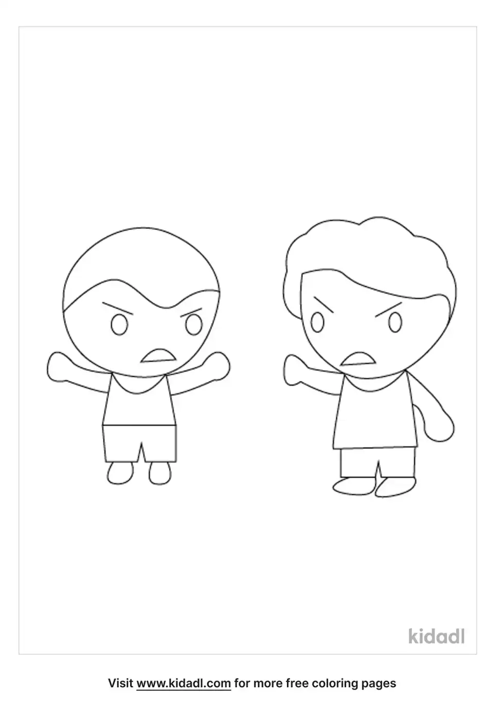 Arguing Coloring Page