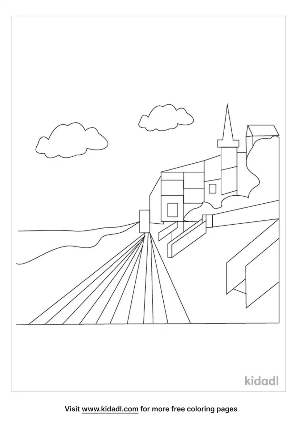 Boardwalk Coloring Page