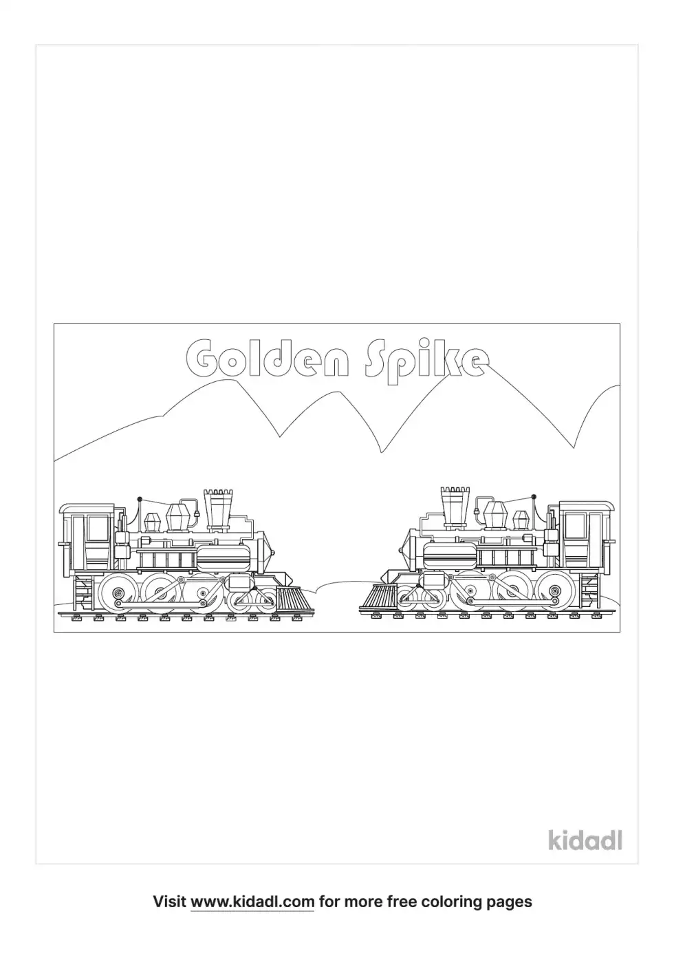 Golden Spike Coloring Page