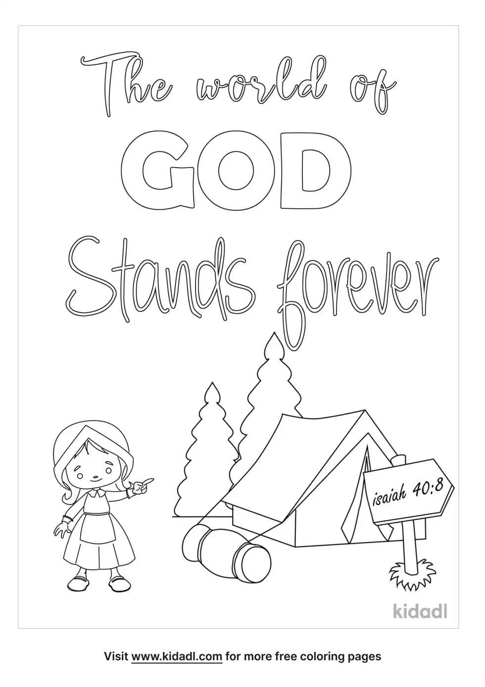 Isaiah 40:8 Coloring Page