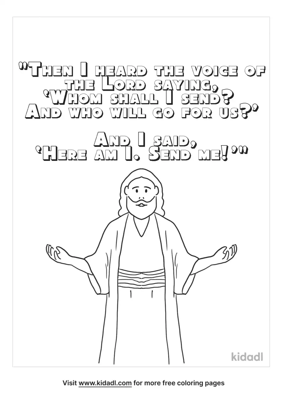 God Called Isaiah Coloring Page