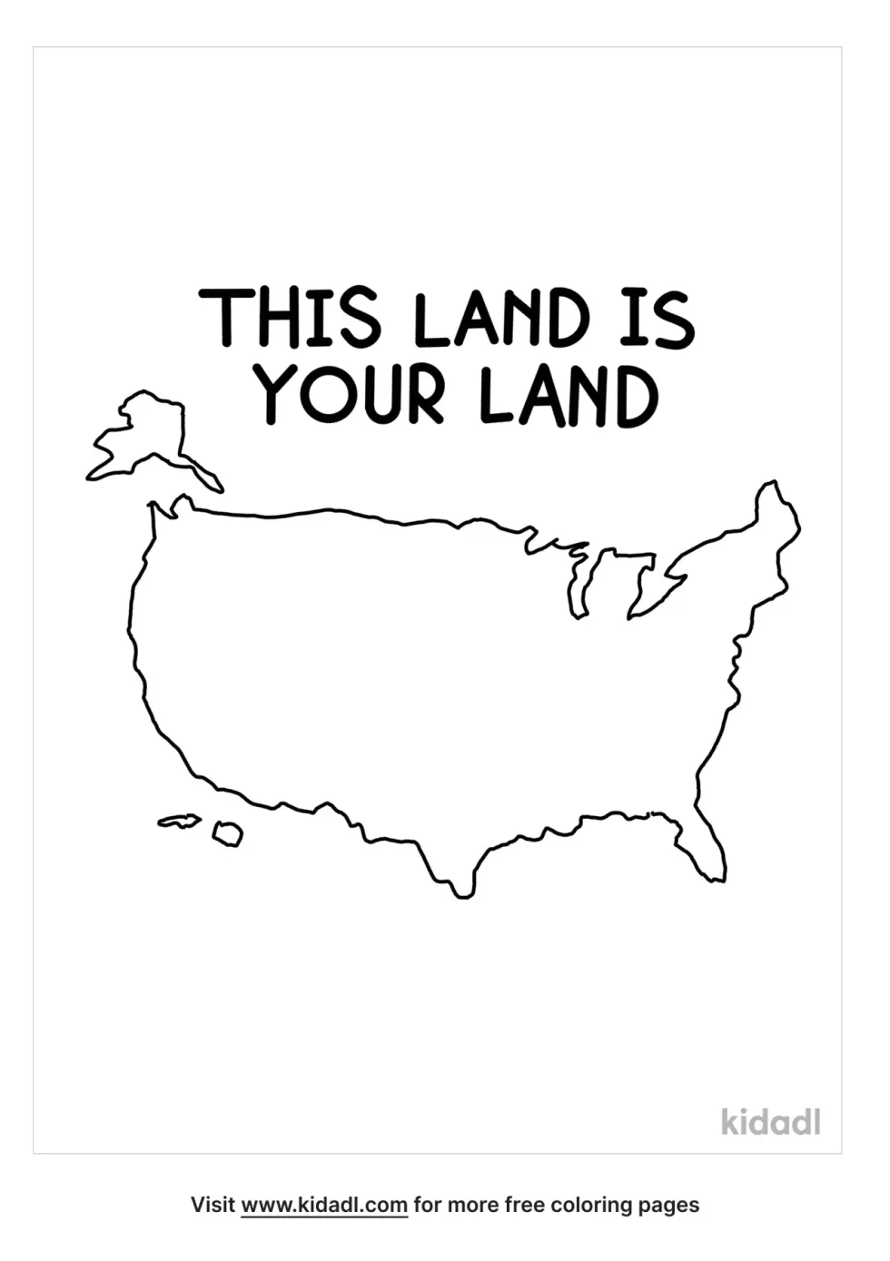 This Land Is Your Land Coloring Page