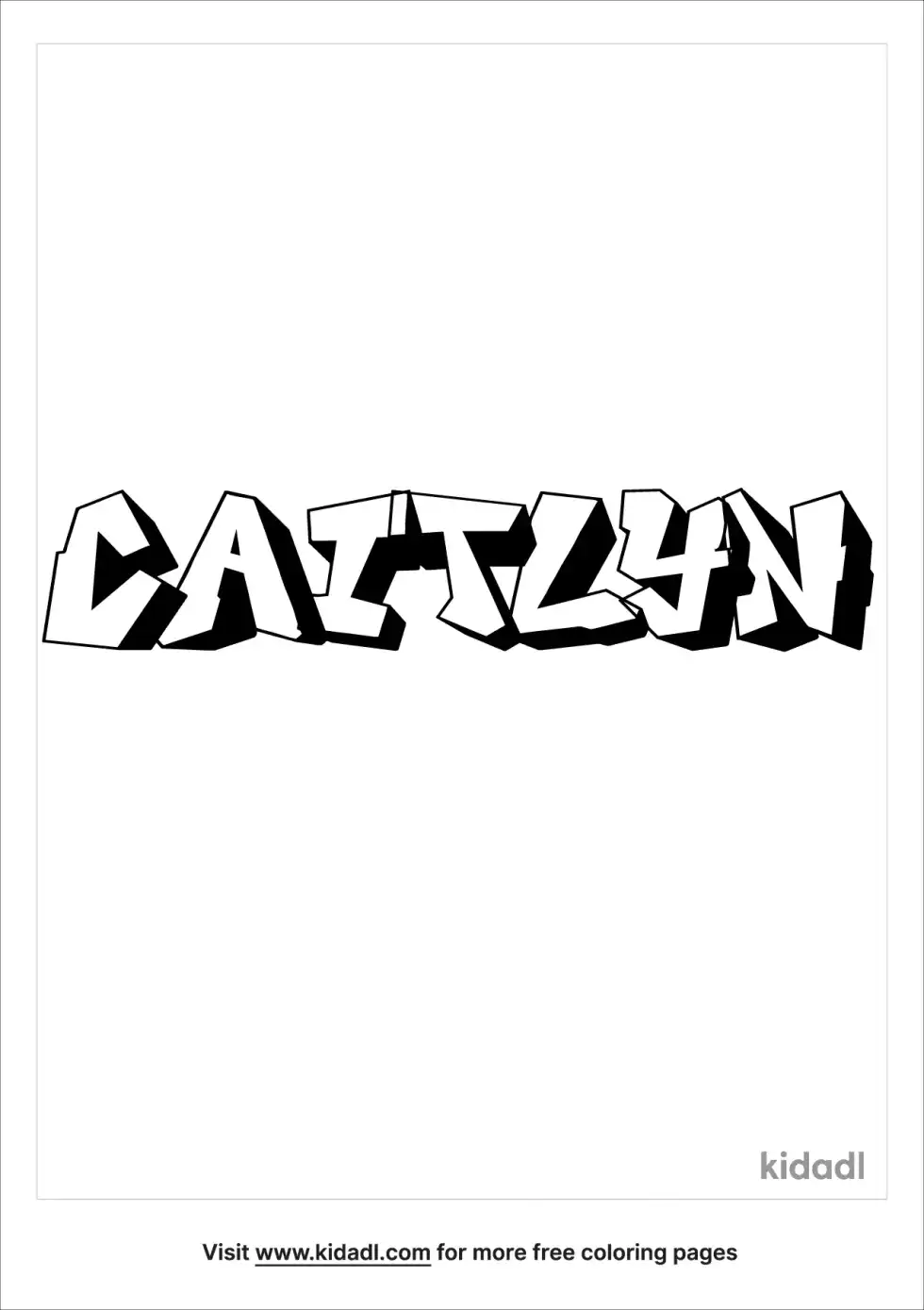 Caitlyn Name Coloring Page