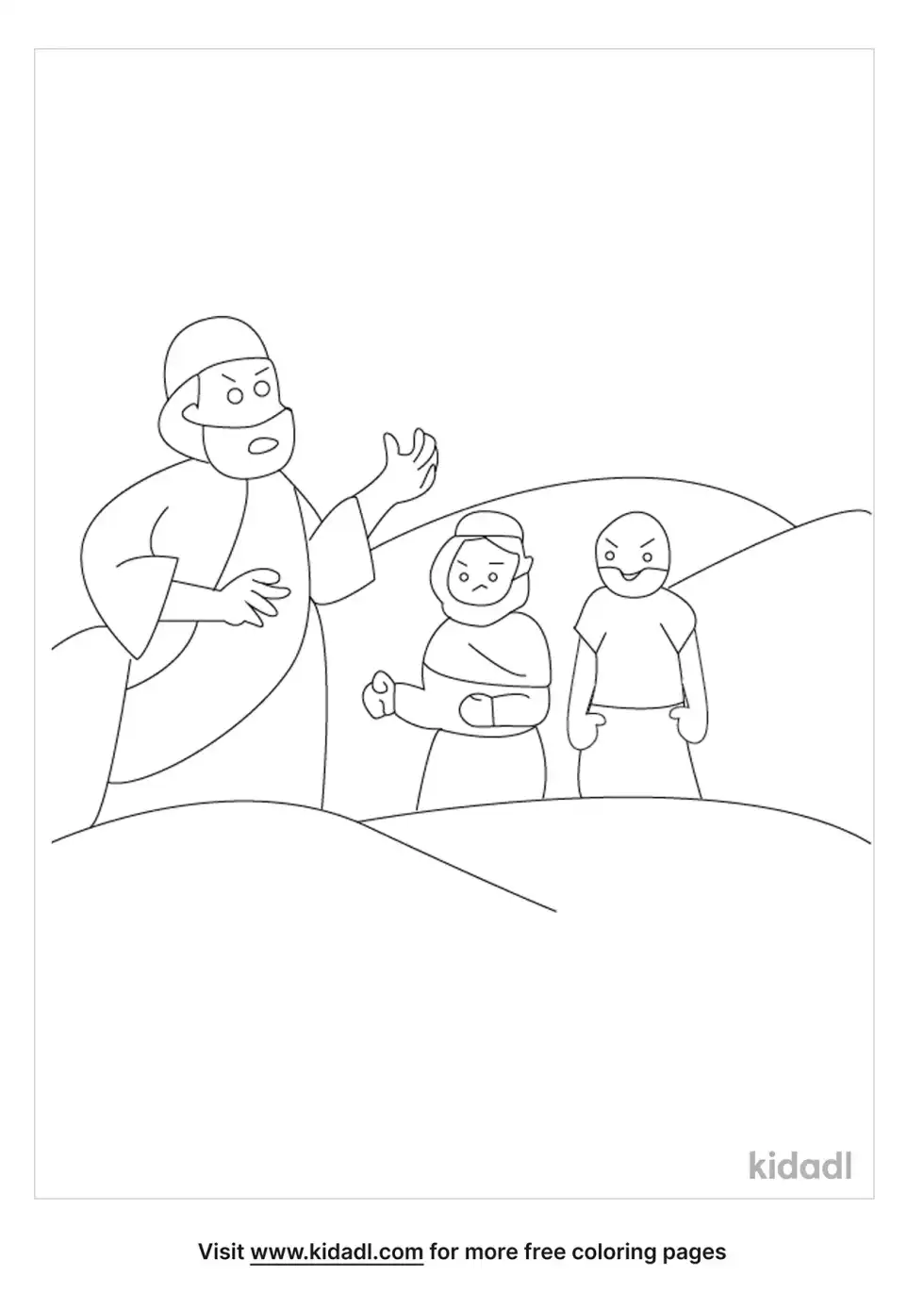 Israelites In The Desert Coloring Page