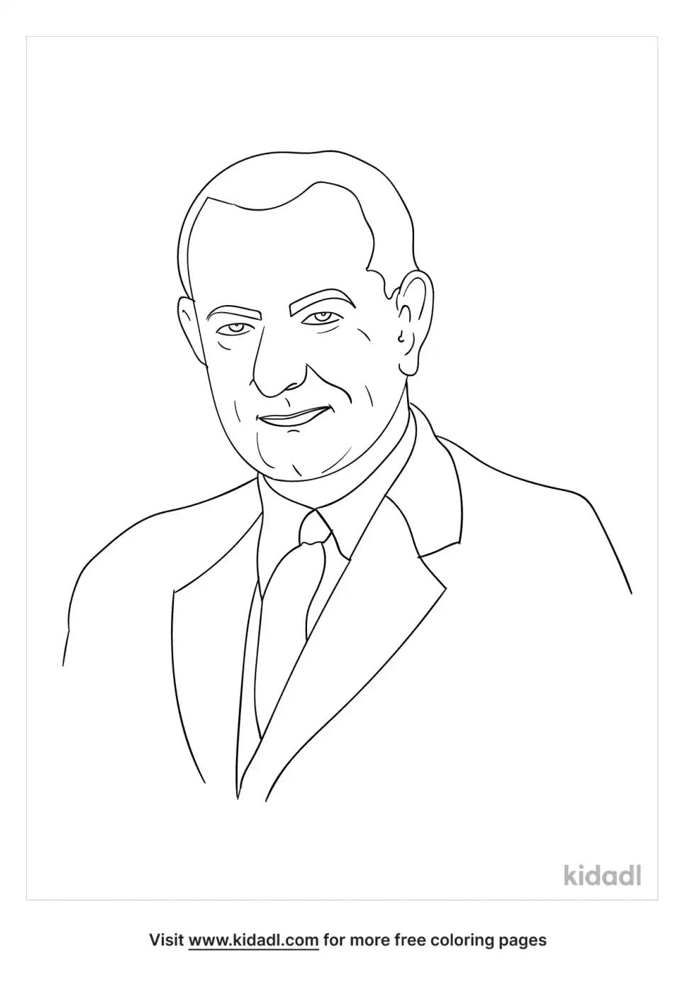 Lyndon B Johnson Coloring Page
