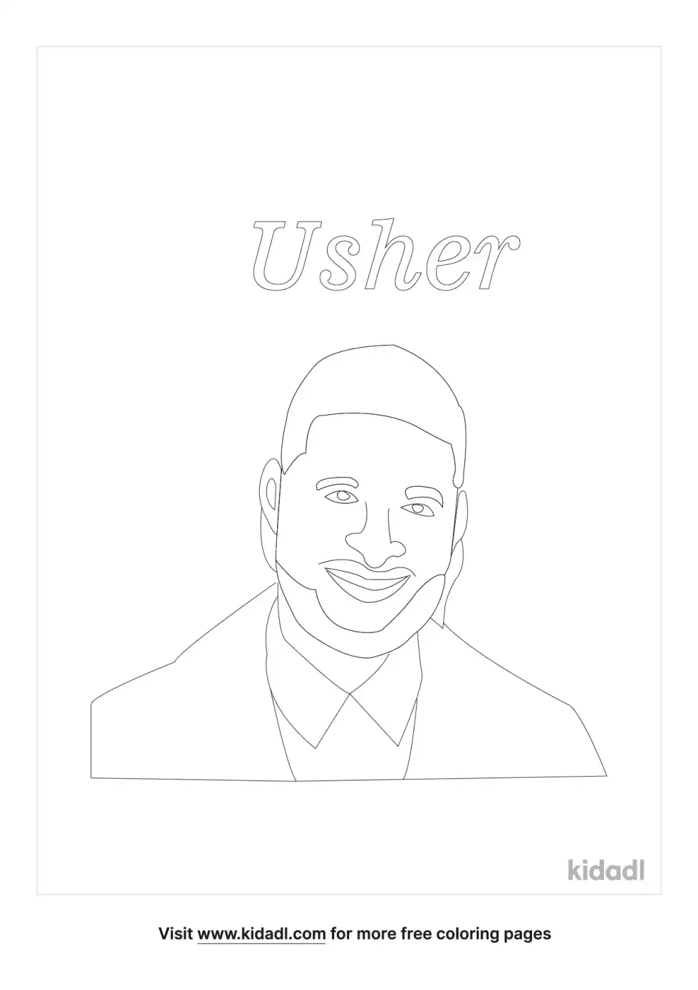 Usher Coloring Page