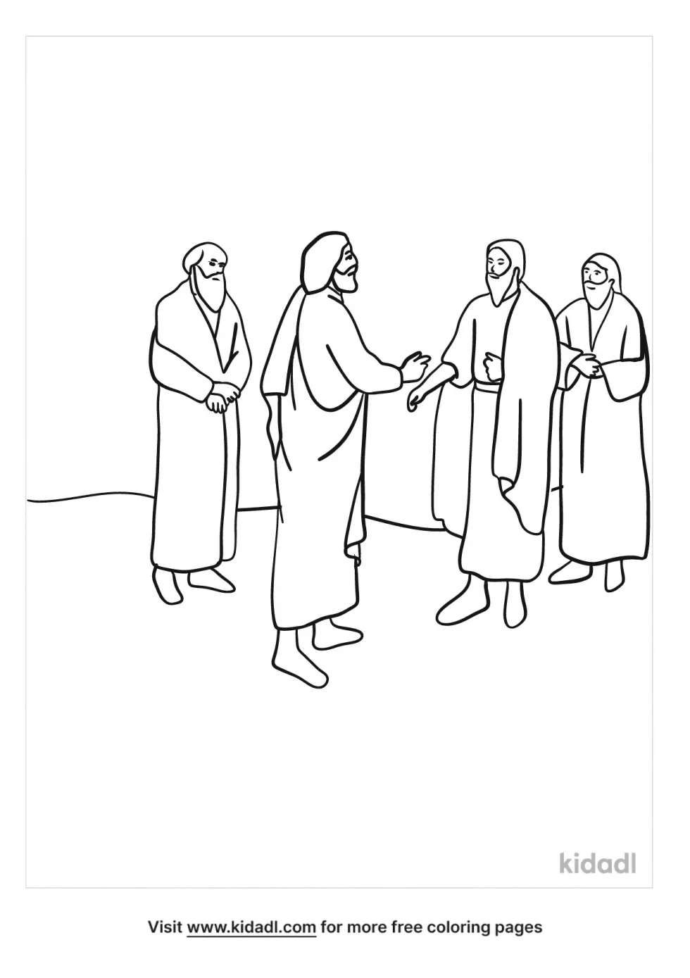 Jesus Calls The Apostles Coloring Page