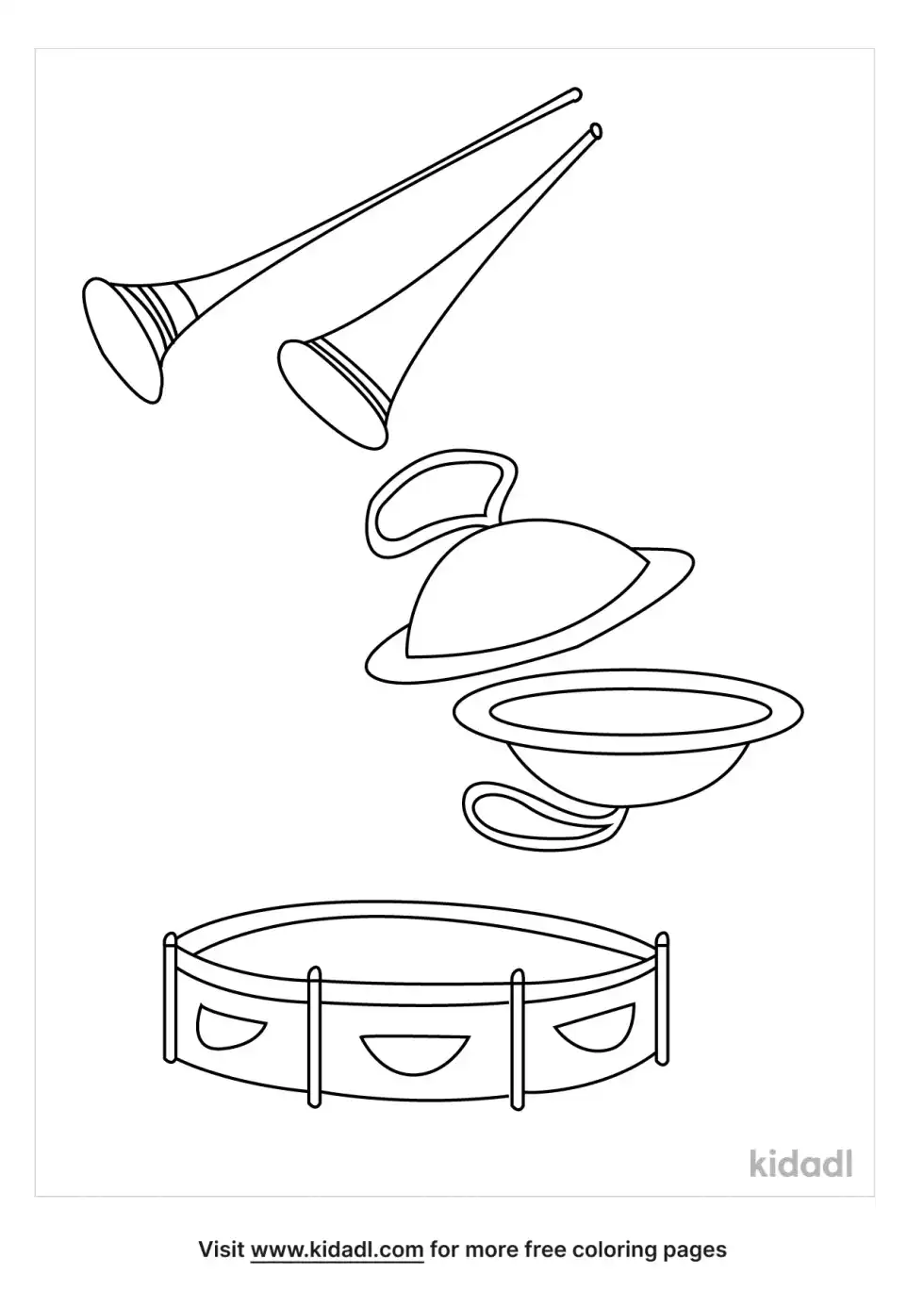 Musical Instruments In The Bible Coloring Page