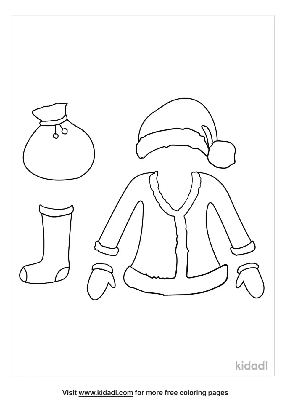 Santa Vest Coloring Page