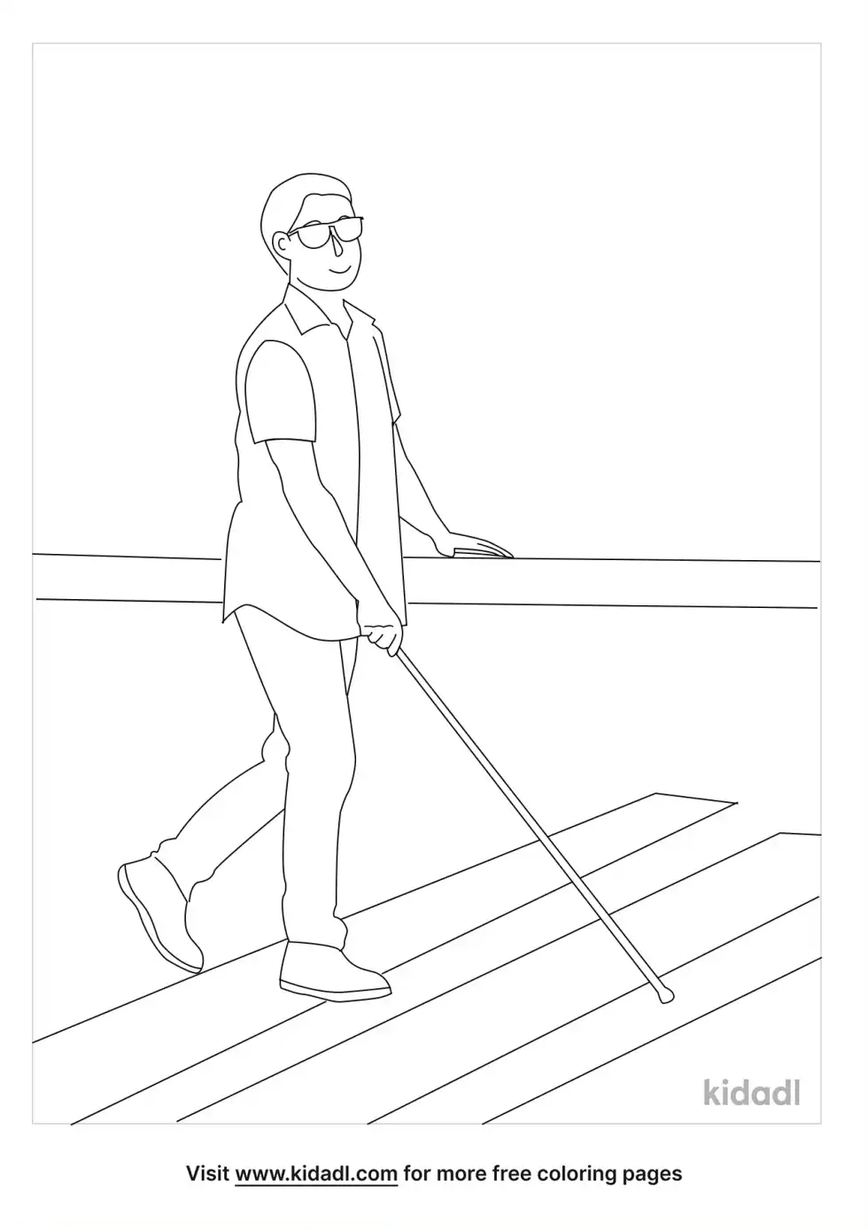 Visual Impairment Coloring Page