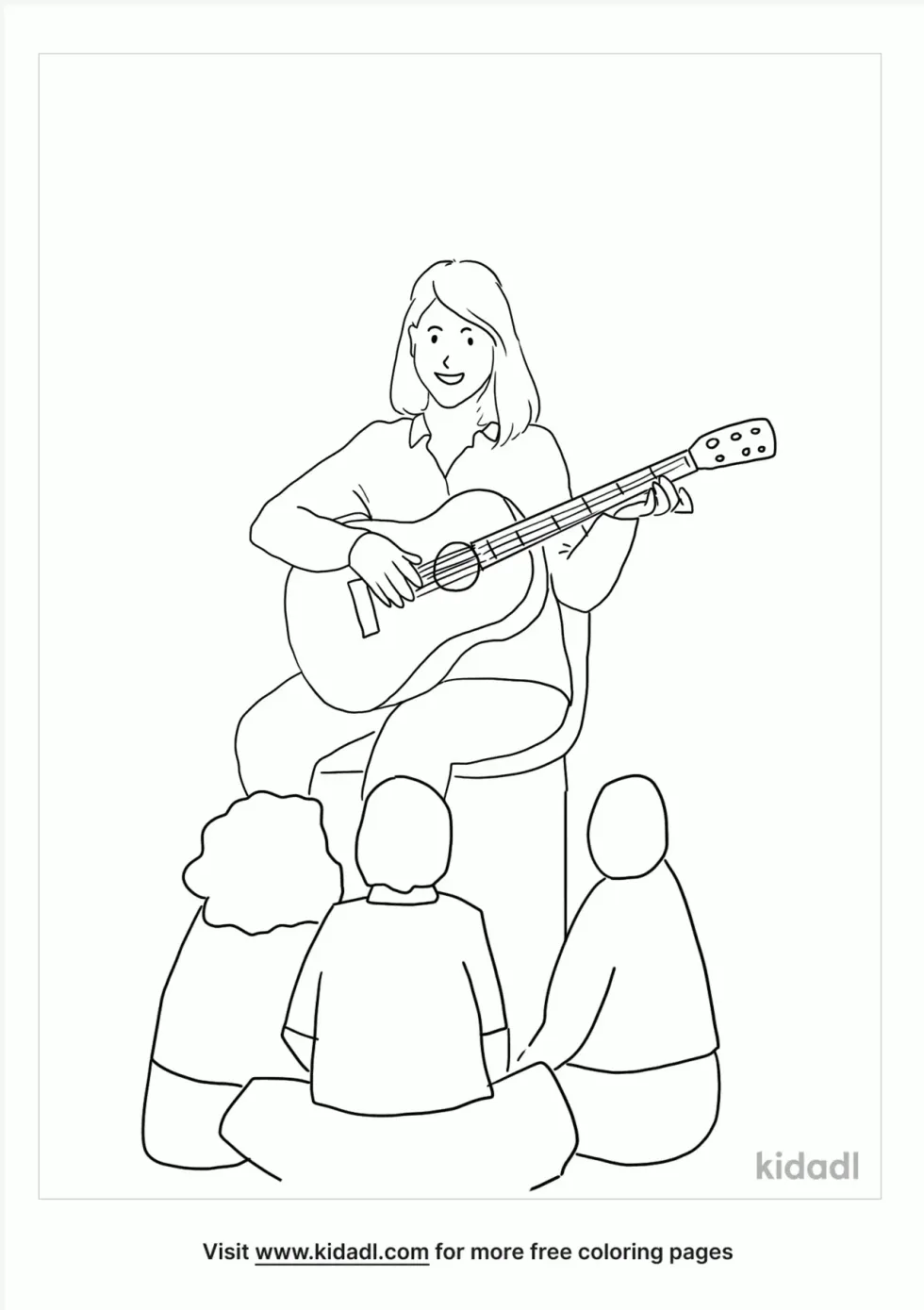 Music Teacher Coloring Page