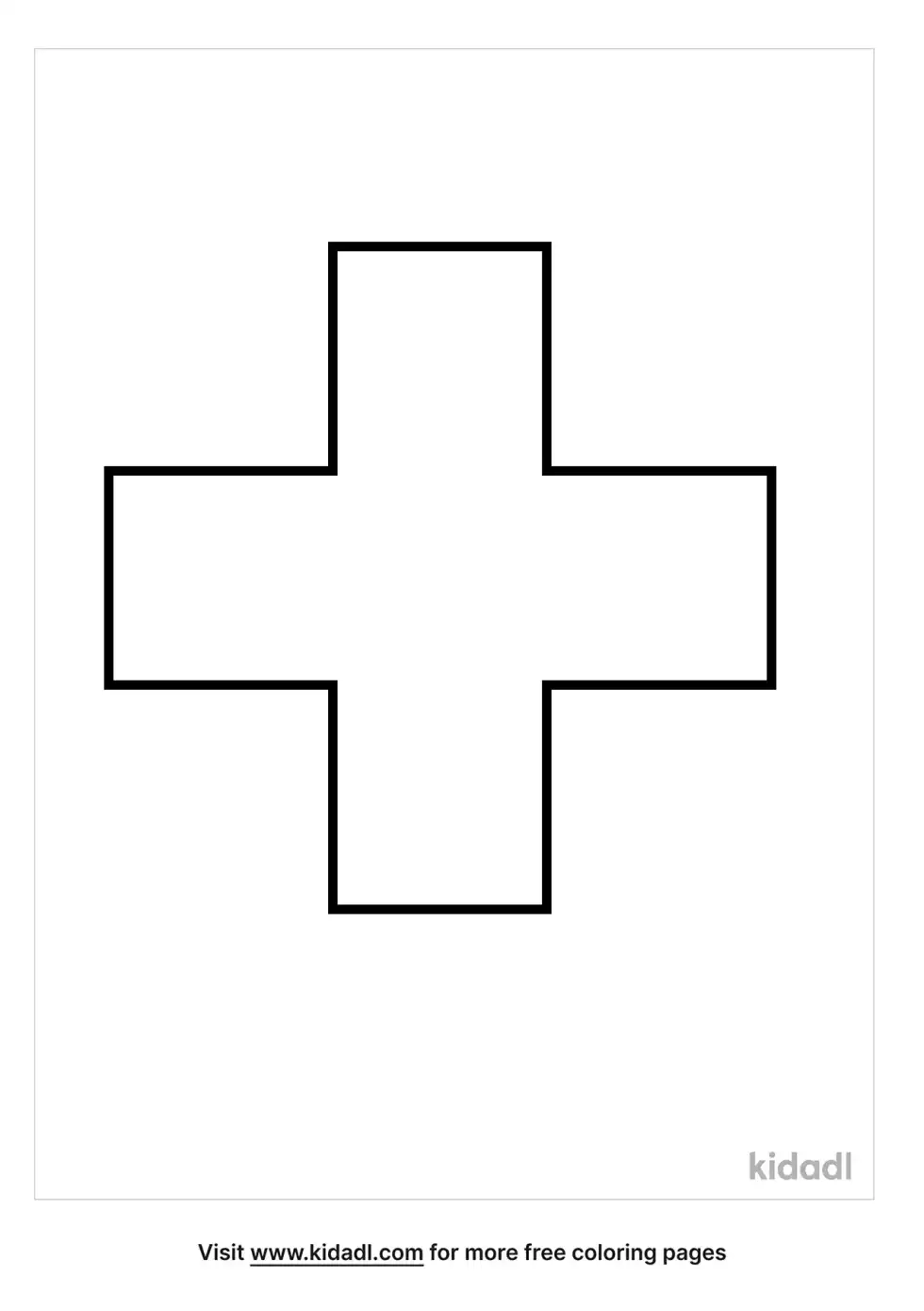 Addition Sign Coloring Page