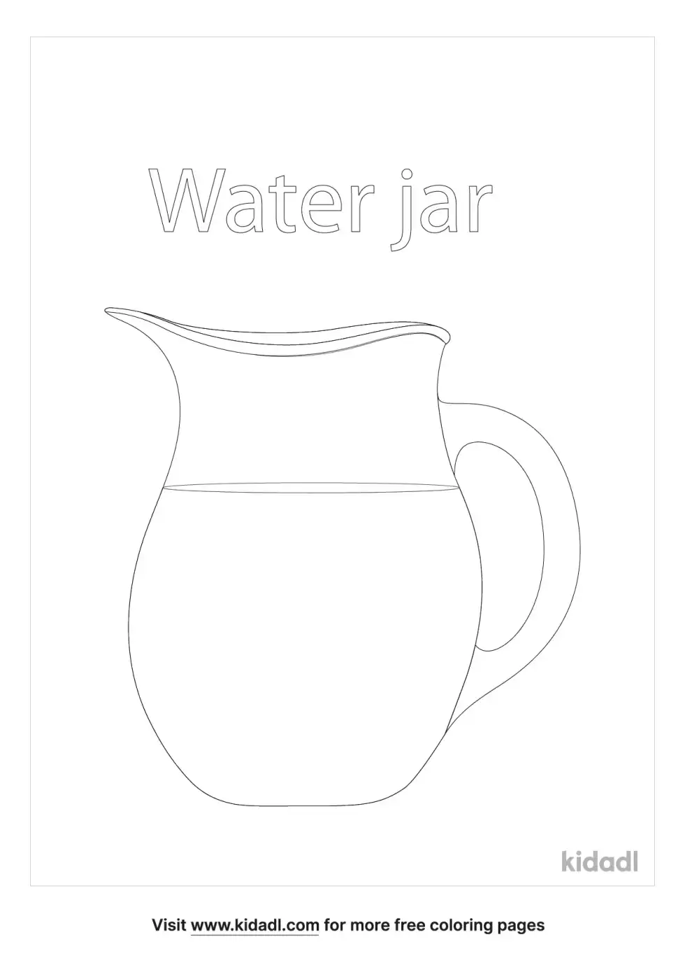 Water Jar Coloring Page