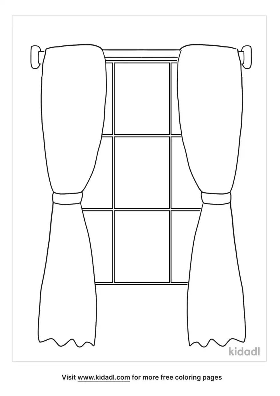 Curtain Coloring Page