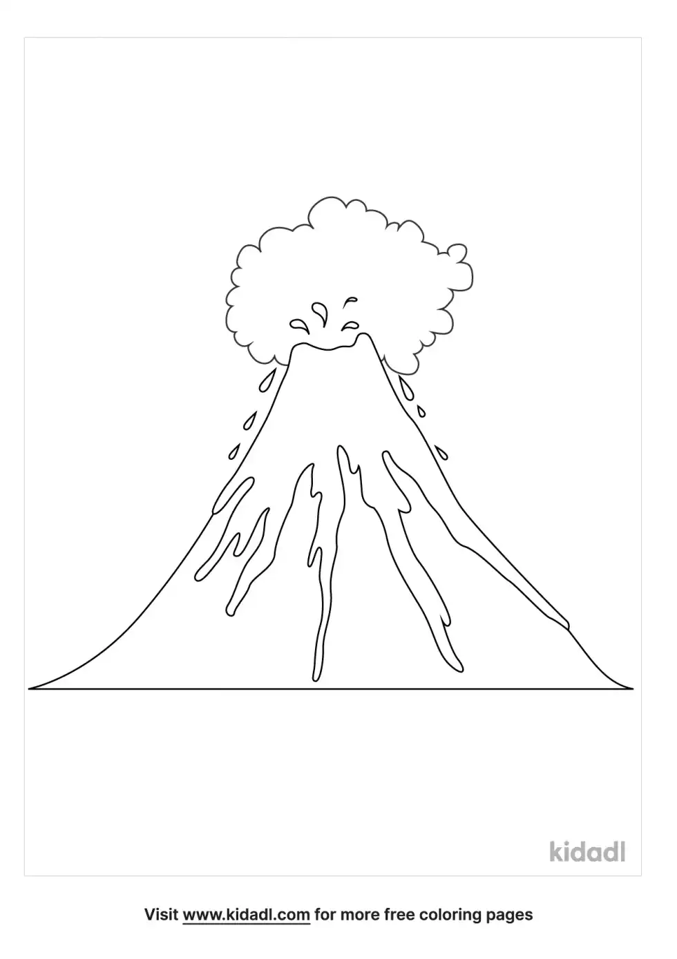 Volcanic Eruption Coloring Page