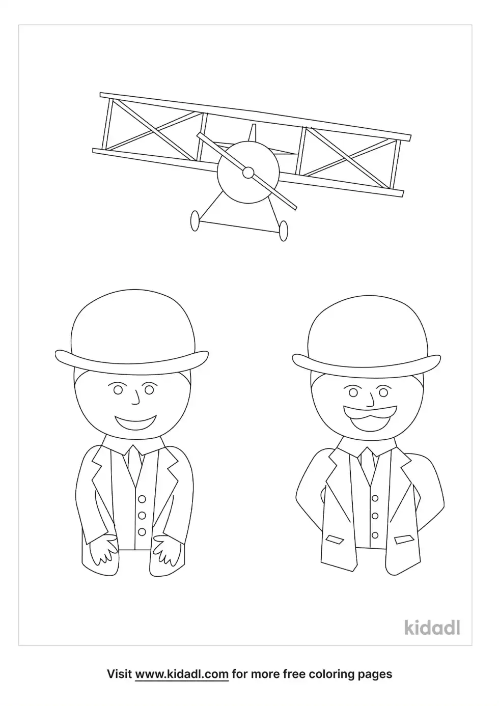 The Wright Brothers Coloring Page
