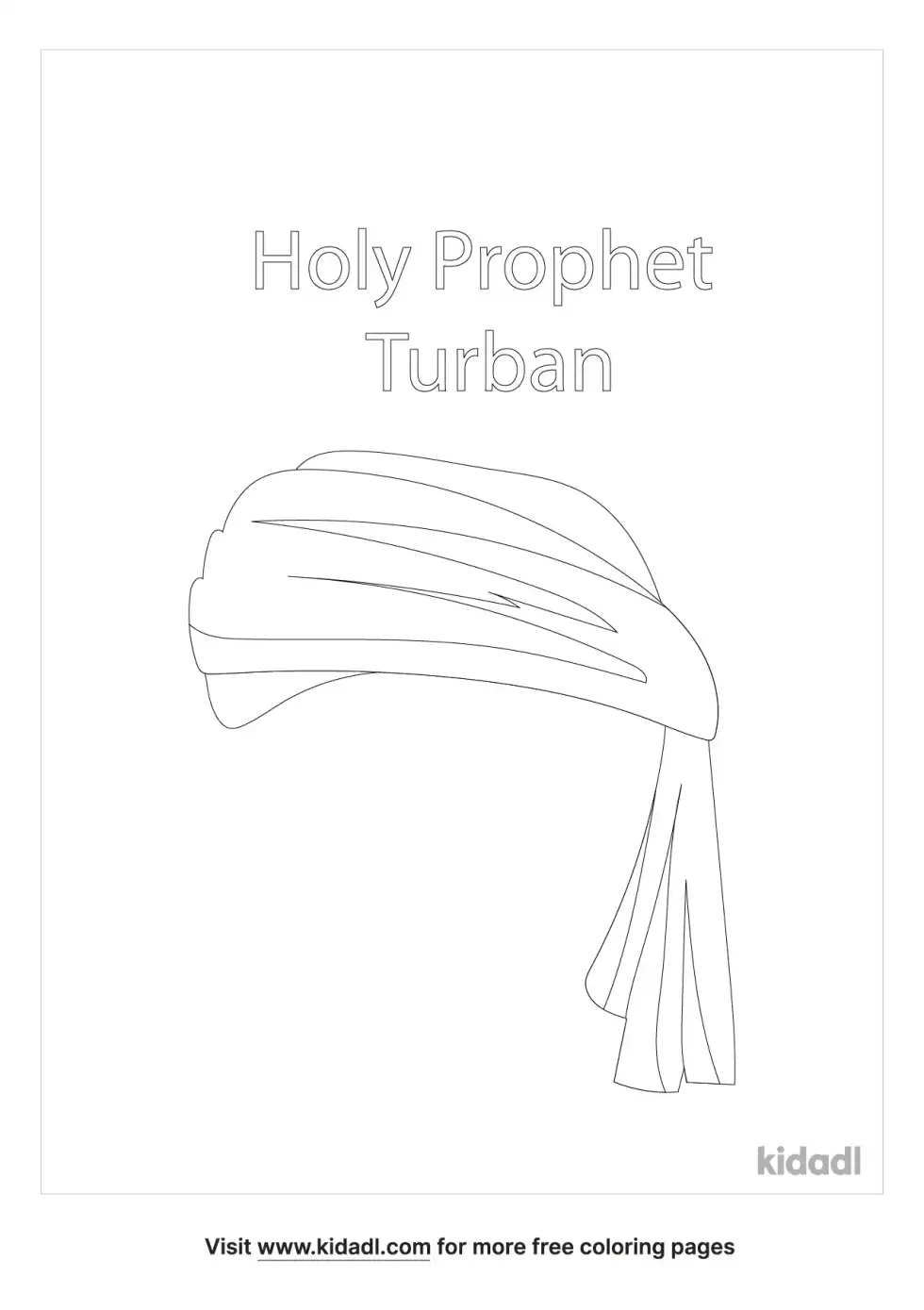 Holy Prophet Turban Coloring Page